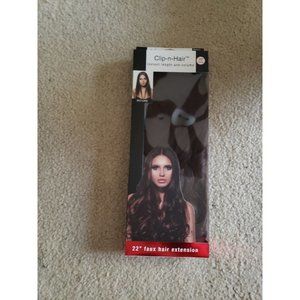 Mia clip hair extensions med brown 22 in new hair weave ponytail